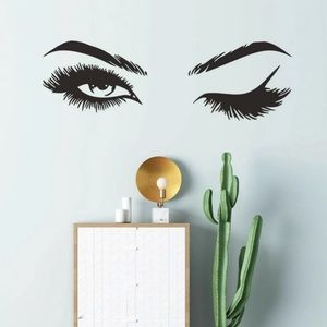 Eye wink wall art decal